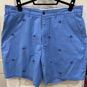 Men's Castaway Blue Shorts Size 38 with Sailfish